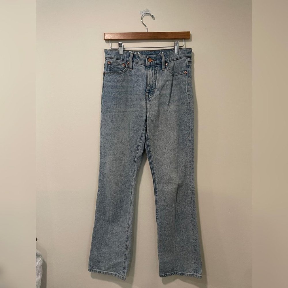 J Crew Light Wash Jean  Size 26  Full Length Demi Boot